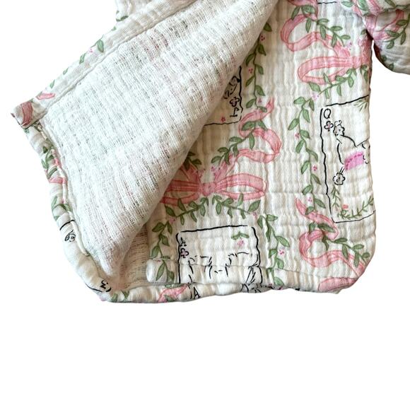 ENVOGUE Kitchen Dish Drying Mat & Towel Set of 4 Dogs & Pink Bows NEW - Picture 15 of 16